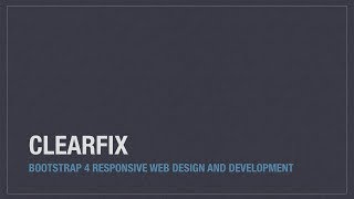 Bootstrap 4 (Alpha 6) utilities: Clearfix