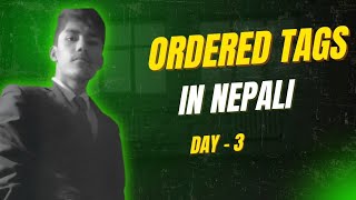 Day Three : HTML Ordered List Explained.