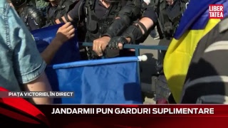 Incidente între manifestanţi şi jandarmi