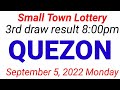 STL - QUEZON September 5, 2022 3RD DRAW RESULT