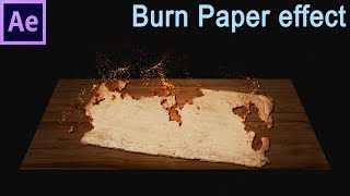 After Effects tutorial - How to make Burn paper effect - 102