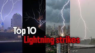 Best Top 10 lightning strikes caught in camera ⚡️| Peakearth