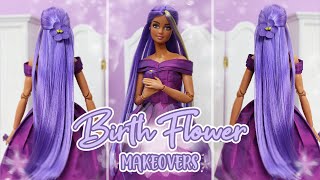 Barbie Birth Flower Doll Makeovers #2: Violet