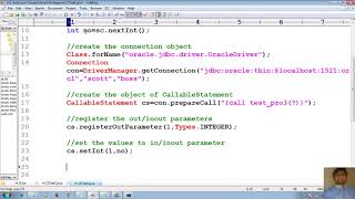 48 Advanced Java Tutorial |JDBC| Call pl sql procedure with INOUT param from Java Appl | adv java