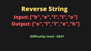 Reverse String - Interview Question - Easy - Leetcode