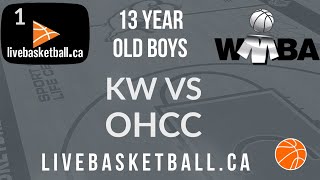 WMBA - KW 13 Boys vs OHCC 13 Boys