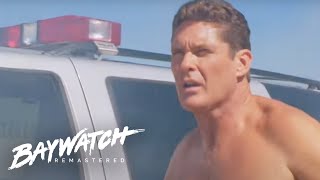 FIREWORK DISASTER Unfolds On Baywatch! Mitch \u0026 The Team Launch A Rescue!