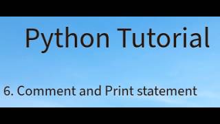 Python Print Statement & Comments Explained