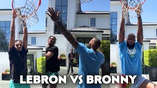 Lebron James VS Bronny & Bryce! Driveway Workout/Shoot Around (Full Video)