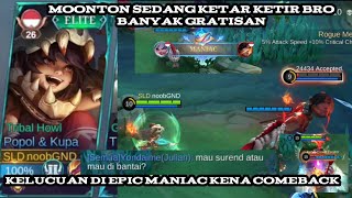 Moonton Sedang Tidak Baik-Baik Saja Ketar Ketir!!!!! Maniac Dicomeback | Mobile Legends