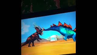 dinosaur devastate battle gd7:Stegosaurus vs Megaraptor