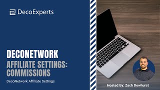 DecoNetwork Affiliate Settings: Commission Settings