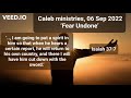 06 Sep 2022, ‘Fear Undone’, Isaiah 37:7, @calebministriesdrpauldewaa7197