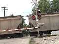 ns eastbound grain train with warbonnet