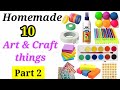 10 Home made craft materials items/How to make Craft Materials in home for School/10 Ghar pe Crafts🤩