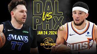 Dallas Mavericks vs Phoenix Suns  Game Highlights | January 24, 2024 | FreeDawki