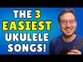 3 EASY Ukulele Children's Songs! Beginner Play Along Tutorial