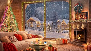 Christmas Jazz Music 2025 with Crackling Fireplace🎄Cozy Jazz Music for Relax, Stress Relief & Sleep