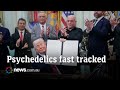 Joe Rogan joins Trump as he signs order to fast track psychedelic drug research
