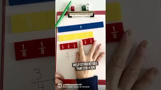 Teaching Fraction Addition Using Fraction Strips #mathematics #fractions #teachingmath