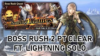 [DFFOO] 2PT Victory Ft. Lightning Solo | Boss Rush #1 | Soaring Flames