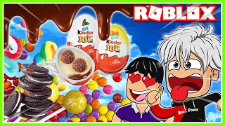 DAPET SEMUA JENIS COKLAT KINDERJOY OREO GIRANG BANGET!!! ROBLOX MIKOCIL