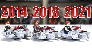 LEGO Star Wars Millennium Falcon Microfighter Comparison! (2014, 2018, 2021 | 75030, 75193, 75295)