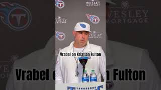 Mike Vrabel likes what he has seen from Kristian Fulton to start #Titans training camp #shorts #nfl