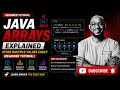 Java Arrays Explained | Store Multiple Values Easily (Beginner Tutorial)