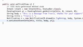 Android Application Development Tutorial - 190 - Setting up a Notification
