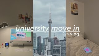 university move in vlog 🕯💌📔 | dorm tour, first days of school, shopping