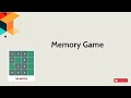 Create a Memory Game with Javascript, HTML5 and CSS3