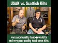 what s the difference between usa kilts and scottish kilts