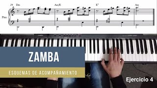 6 EXERCISES TO PLAY ZAMBA ON PIANO + SCORE 🎹