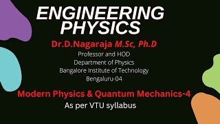 VTU, Modern Physics, Numerical problems Part-1, BIT