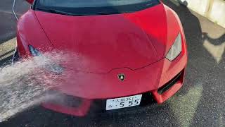 Car wash ￼ Lamborghini..! ウラカン洗車〜寒っ