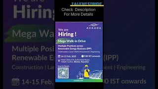बीकानेर में मेगा वॉक-इन ड्राइव | नवीकरणीय ऊर्जा में अनेक नौकरियों के अवसर | अवाडा हायरिंग 2025 🏗️🔋