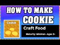 How To Make COOKIE CRAFT in CRAFT FOOD ROBLOX [Unlock New Recipe] [walkthrough]