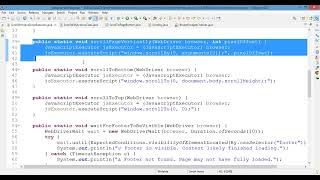⚡ Scroll Automation Using JavaScriptExecutor in Selenium (Java + Warp.dev)