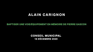 J'AI PROPOSÉ UNE RUE EN MÉMOIRE DE PIERRE GASCON [CONSEIL MUNICIPAL]