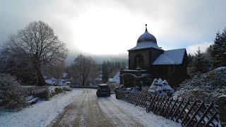 Schierke im Harz, Spaziergang im Schnee in den frühen Morgenstunden 4k ❄️