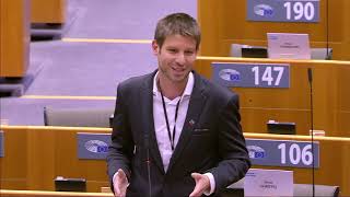 Michal Šimečka eudebates the rule of law at European parliament in Brussels