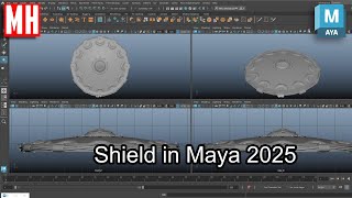 Maya 2025 tutorial : Let's model a 3D Battle Shield