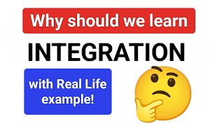 Use of Integration in REAL LIFE | why should we learn Integration? #integration #class12 #calculus