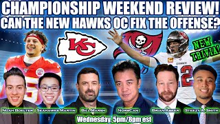 Seahawks get a new offensive coordinator! Can he fix the Hawks offense? Championship weekend review!