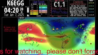 🔴 K6EGG NIGHT TIME 1-6-25 DMR, DStar, HF and FT8 Icom IC-9700 AND IC-7610 HF antenna