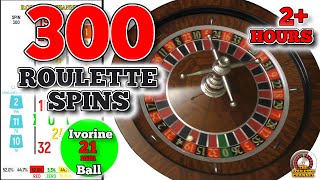 Day 7: 300 Roulette Spins - Ivorine Ball 21mm - French Style Roulette Wheel - White Scoreboard