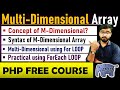 PHP Tutorial - Multi dimensional Array in PHP | PHP Multidimensional array #php