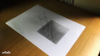 How to Draw a Ladder in a Hole || 3D Drawing Trick Art On Paper