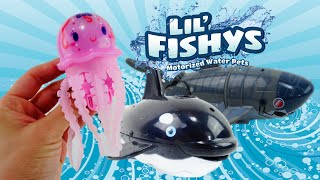 Lil' Fishys Motorized Water Pets - Shark Jellyfish and Killer Whale Review and Unboxing